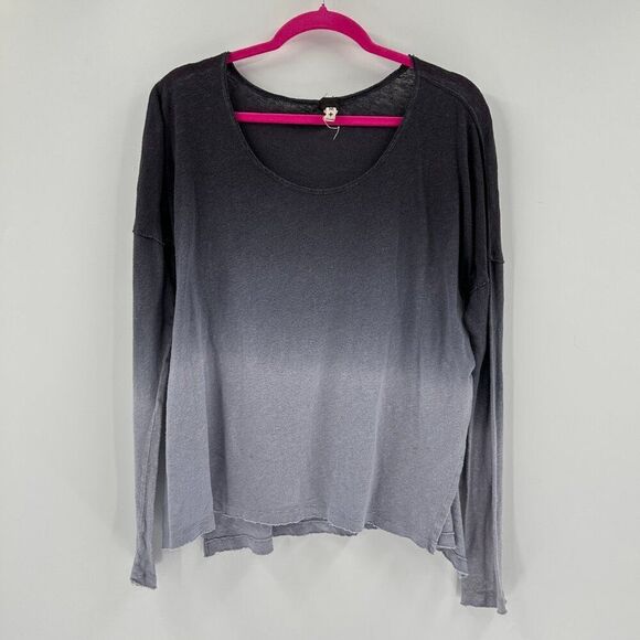 We the Free Ombre Purple Scoop Neck Distressed Long Sleeve Size Medium - Picture 1 of 9